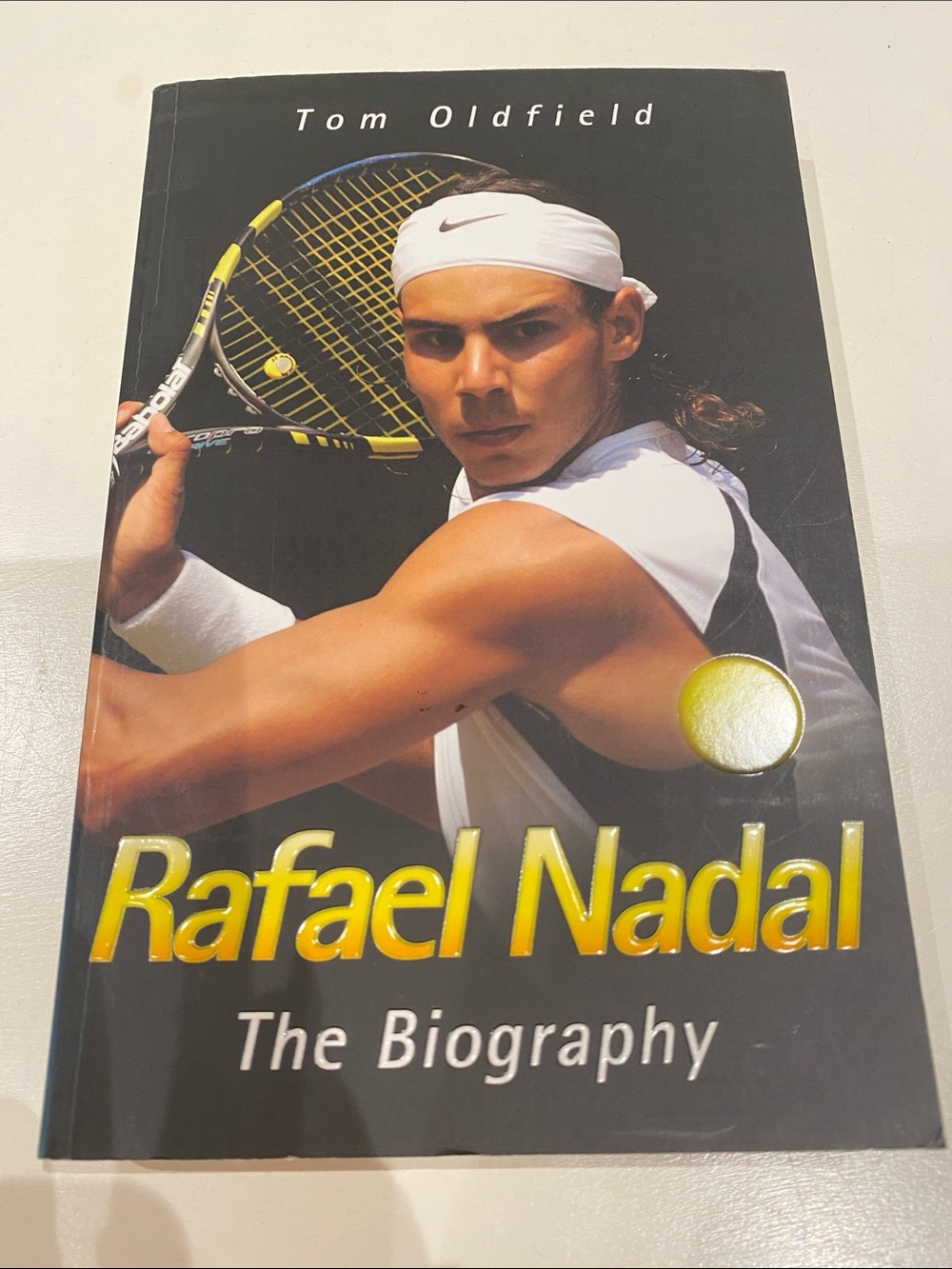 Rafael Nadal Tennis Biography Paperback - Black with Yellow Accents